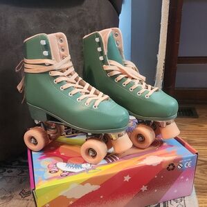 Green Roller Skates for Kids